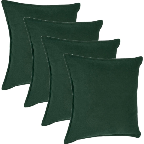 Bank/sierkussens Sophia - 4x stuks - 45 x 45 cm - polyester met rits -