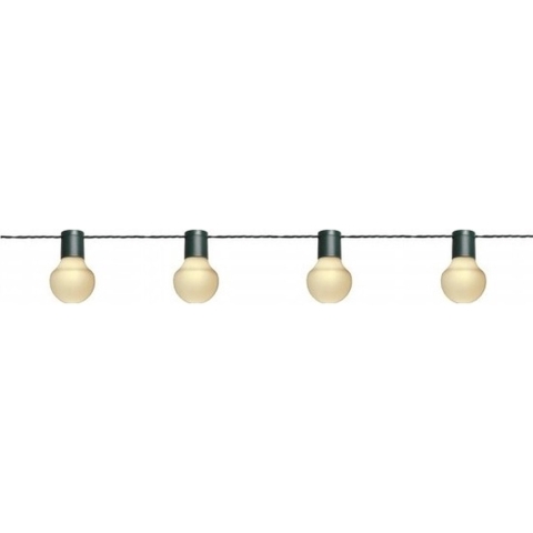 2x Buiten feestverlichting lichtsnoer warm witte lampjes 10 m -