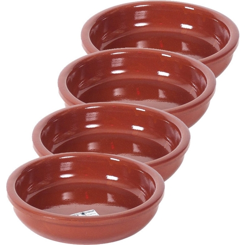 Tapas bakje/schaaltje - 16x - Bilbao - mini - 16 cm - aardewerk - oranje - serveerschaal -