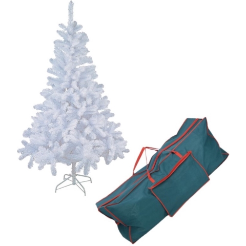 Witte kunst kerstboom/kunstboom 150 cm inclusief opbergzak -