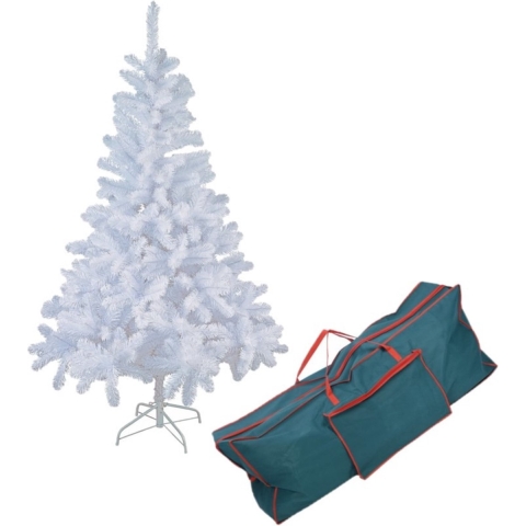 Witte kunst kerstboom/kunstboom 180 cm inclusief opbergzak -