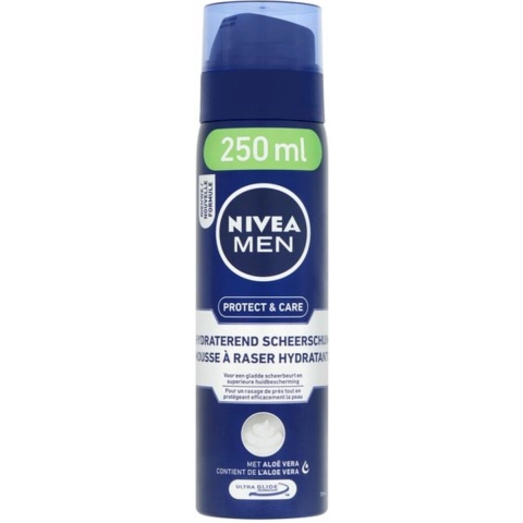6x Nivea Men Scheerschuim Protect&Care Hydraterend 250 ml