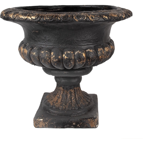 Clayre & Eef Bloempot Ø 52x47 cm Zwart Keramisch materiaal Bloempot
