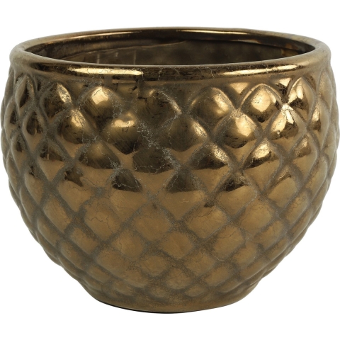 Countryfield Bloemen|plantenpot Eldorado - terracotta - goud - D24 x H