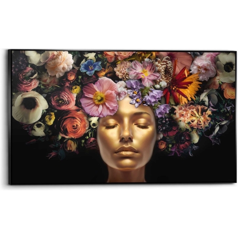 Reinders - Serene Golden - Baklijst Schilderij 118x70cm Zwart