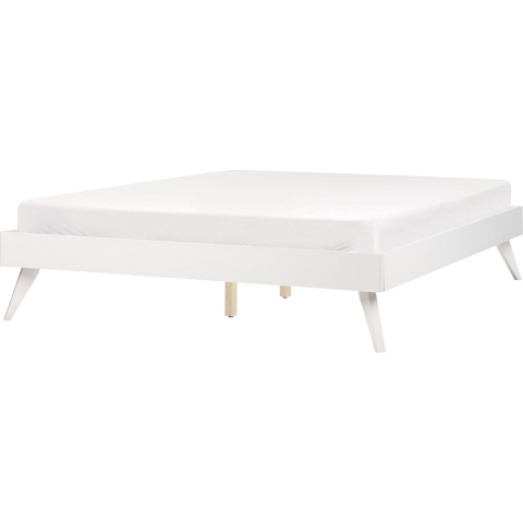 Beliani - BERRIC - Tweepersoonsbed - Wit - 160 x 200 cm - MDF