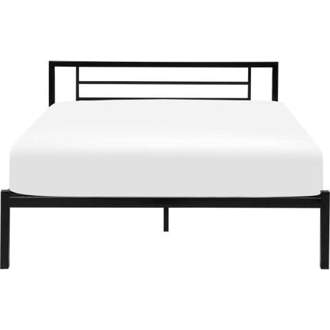 Beliani - CUSSET - Tweepersoonsbed - Zwart - 140 x 200 cm - Metaal