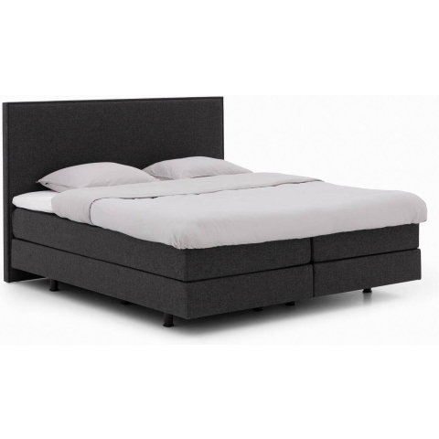 Goossens Boxspring Firenze inclusief topper - grijs - 180 x 200 cm