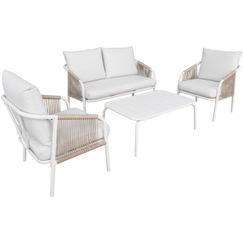 sweeek - Loungeset van staal, 4 personen