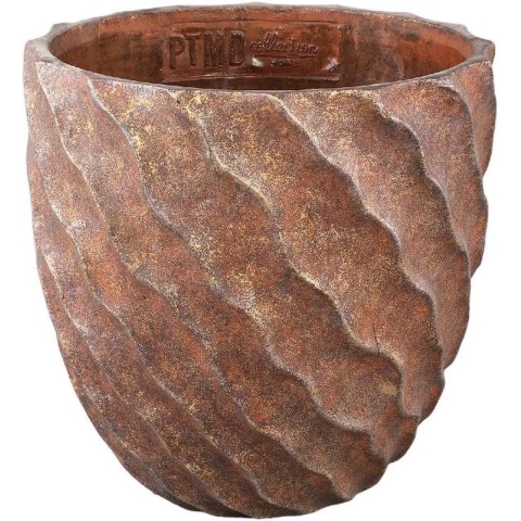 PTMD Bloempot Sharlae - 40x40x40 cm - Cement - Bruin