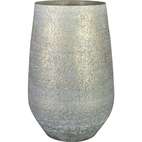 Ter Steege Bloempot|plantenpot hoog - binnen - metallic zilvergrijs -