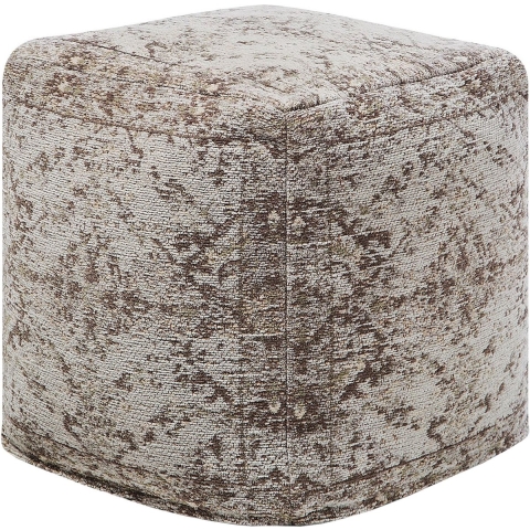 Beliani - MEERUT - Poef - Bruin - 42 cm - Katoen