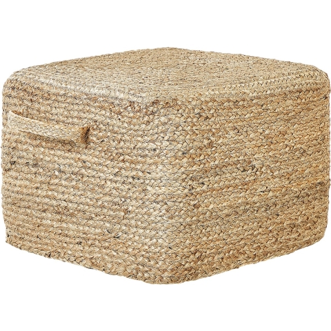 Beliani - DHADAR - Poef - Natuurlijk - 45 cm - Jute