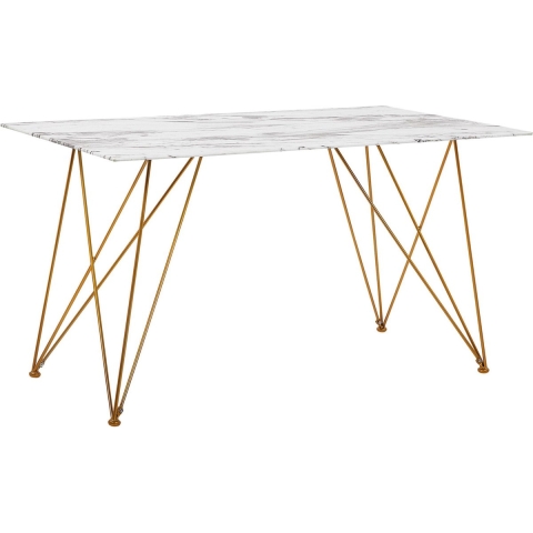 Beliani - KENTON - Eettafel - Grijs - 80 x 140 cm - Veiligheidsglas