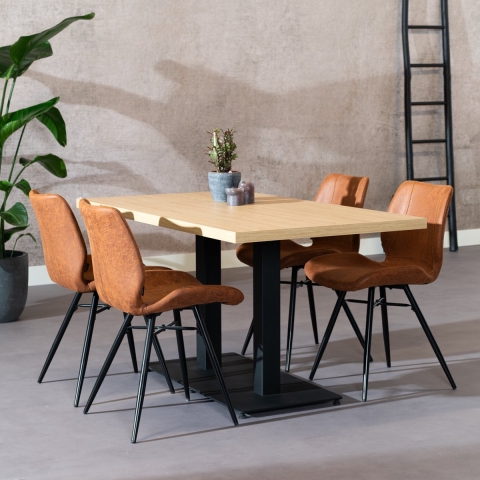 Bronx71 Eettafel Nils melamine eiken 140 x 80 cm