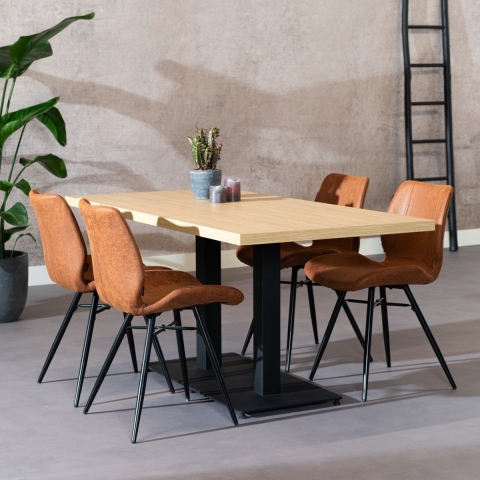 Bronx71 Eettafel Nils melamine eiken 160 x 80 cm
