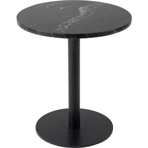 Kick bijzettafel Marble rond hoog - Zwart
