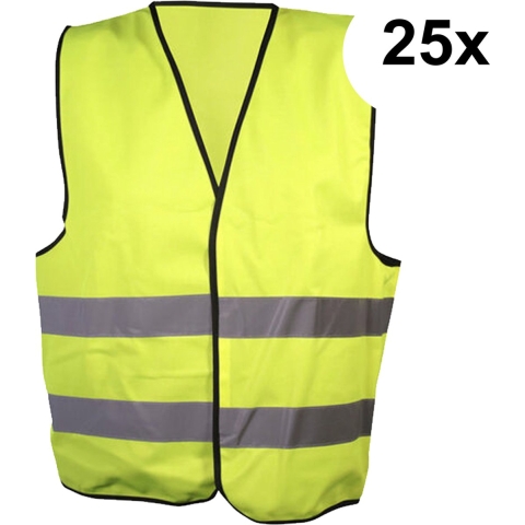 Gele hesjes 25-pack - 25-pack maat M