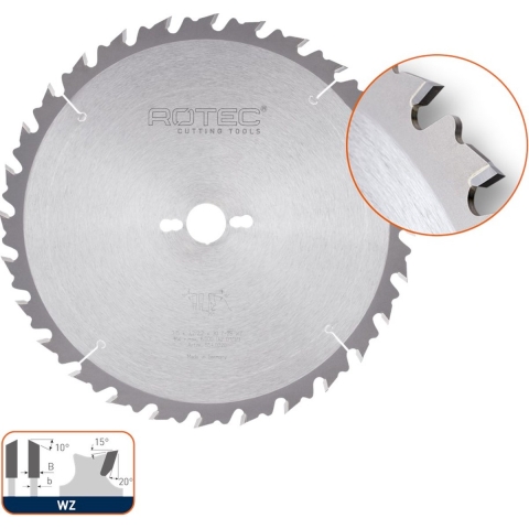 Rotec HM schulpzaag met anti-terugslag, ø400x3,5x30mm Z=36 WZ - 5540045