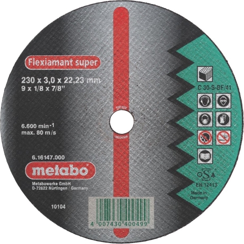 Metabo Accessoires Doorslijpschijf Ø 230x3,0x22,2 steen Flexiamant super - 25 stuks - 616303000