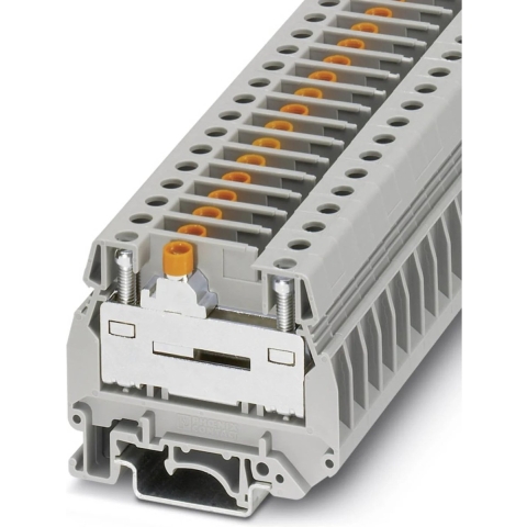 Phoenix Contact 0313085 Glijbrugklem 8.2 mm Schroeven Grijs 50 stuk(s)