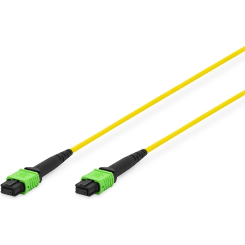 Digitus DK-2966-20 RJ45 Netwerkkabel, patchkabel 20 m Geel, Groen, Zwart Extreem dun, Flexibele binnenader, Glasvezelband, Koudebestendig, Met anti-kniktule,