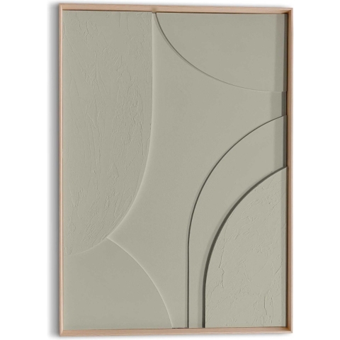 Reinders - Terrace Sage Green - Relief Art Schilderij 70x50cm Hout