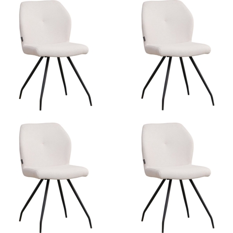 Bronx71 Scandinavische eetkamerstoel Fenris gerecyclede stof off white
