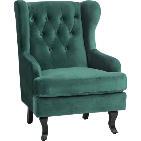 Beliani - ALTA - Chesterfield fauteuil - Groen - Fluweel