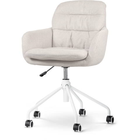 Nolon Nout-Mia Bureaustoel Beige - met Armleuning - Wit