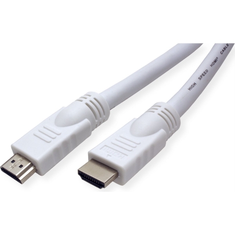 VALUE HDMI High Speed Cable met Ethernet M-M, wit, 15 m