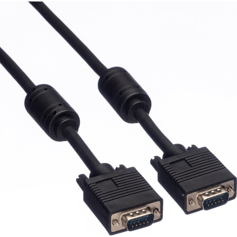 ROLINE SVGA kabel HD15 M/M met ferrietkern, 10 m