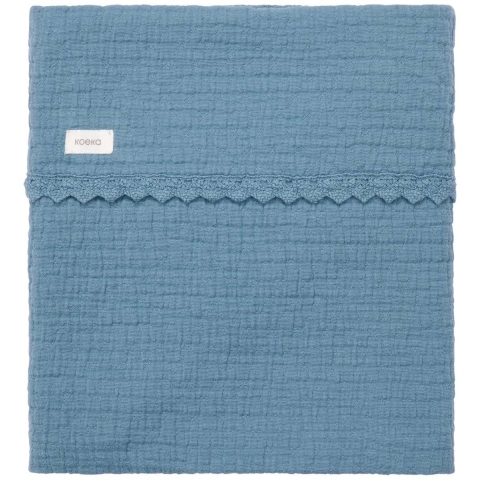 Deken Ledikant Koeka Lace Elba Bluestone