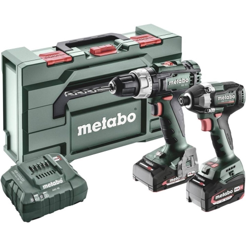 Metabo BSL+SSD200LTBL 685194000 Accu-schroefboormachine, Accu-slagmoersleutel 18 V 4 Ah Li-ion Incl. accu, Incl. lader