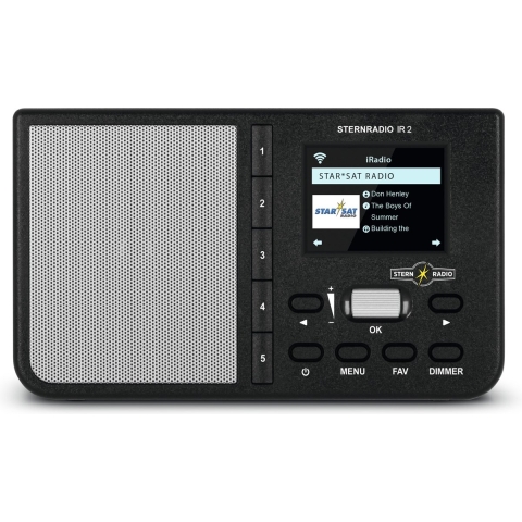 TechniSat STERNRADIO IR 2 Internetradio Internet AUX, WiFi, Internetradio Wekfunctie, Oplaadbaar Zwart