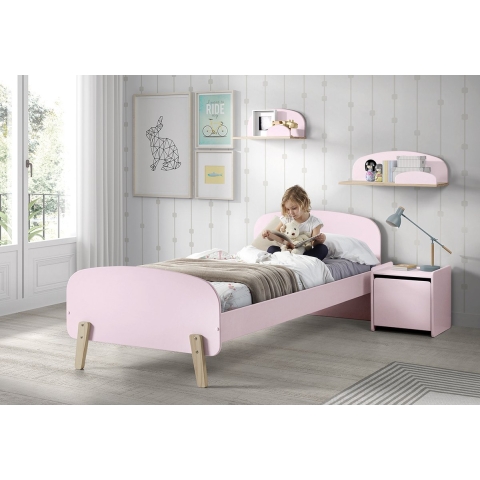 LUCEVI - Kiddy Wandplank 45cm - Hout - Roze - 45x25x21.5 cm