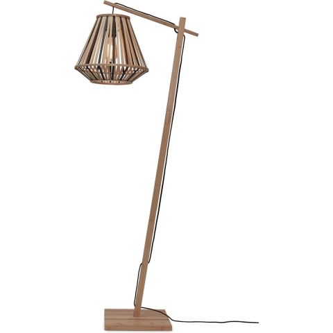 GOOD&MOJO Vloerlamp Merapi - Bamboe|Zwart - 57x30x150cm