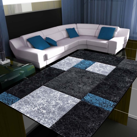 Tapeso Modern Vloerkleed Hawaii Turquoise 1330 - 160x230 cm