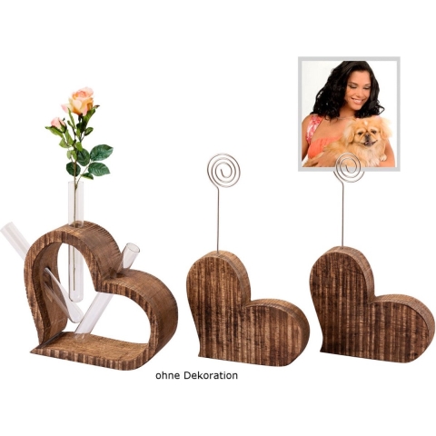 SVJ Fotolijstje - 6 x 16 x 20 cm - Hout - Bruin - Set van 3