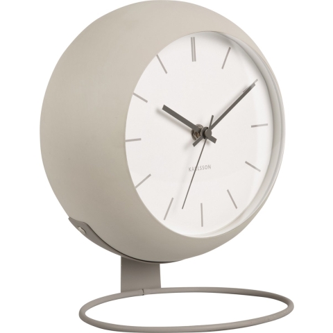 Karlsson - Table clock Nirvana Globe warm grey