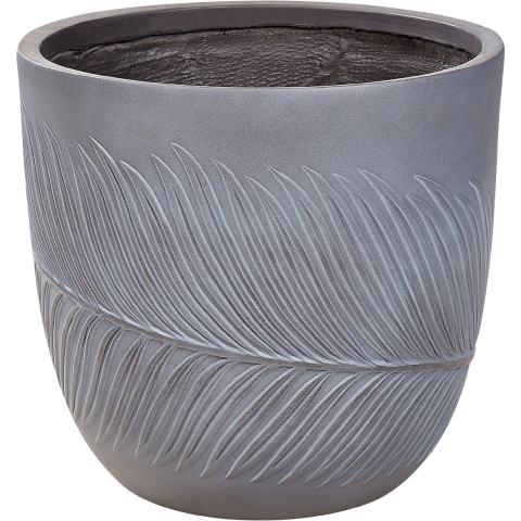 Beliani - FTERO - Bloempot - Grijs - 42 x 42 x 40 cm - Kleivezel