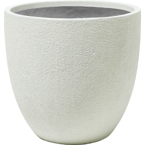 Beliani - KANNIA - Bloempot - Wit - 55 cm - Klei-vezelmengsel