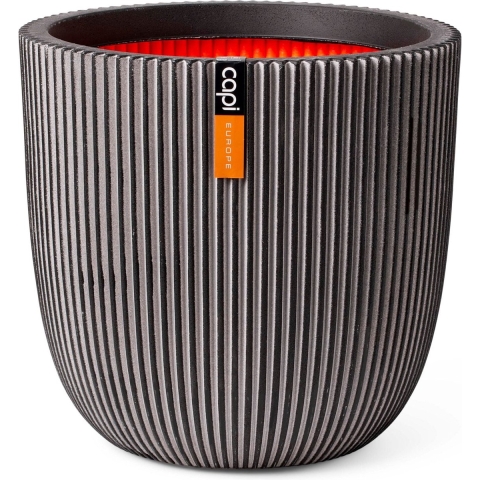 Capi Europe Bloempot bol Groove NL - 54x52 - Antraciet