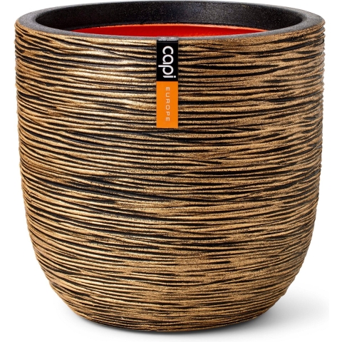 Capi Europe Bloempot bol Rib NL - 43x41 - Goud