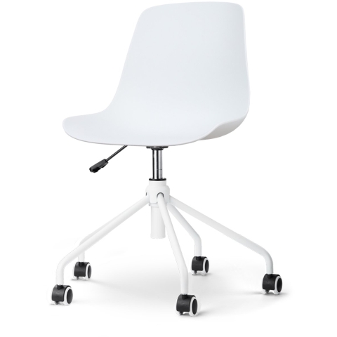 Nolon Nout-Pip Bureaustoel Wit - Kunststof - Wit Onderstel