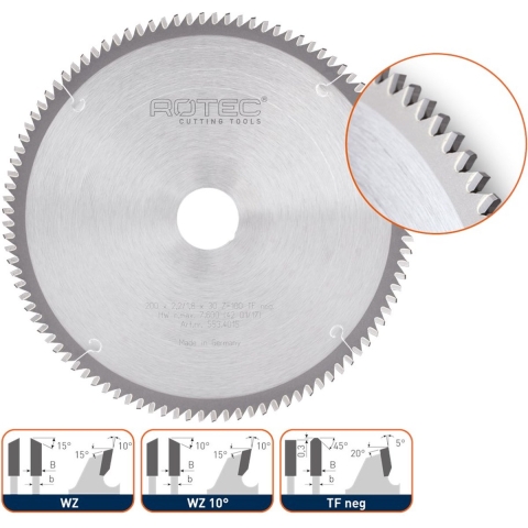 Rotec HM kozijn- en glaslattenzaag, ø160x2,2x20mm Z=48 WZ 10° - 5534010