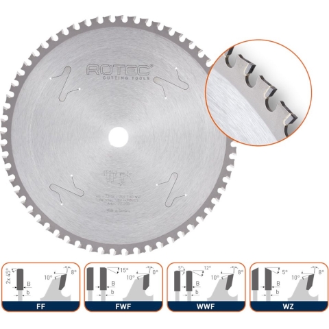 Rotec HM dry-cutter zaagblad bouwstaal, ø160x2,2x20mm Z=30 WZ - 5560025