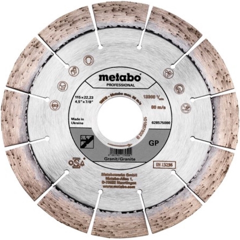 Metabo Accessoires Diamant slijpschijf | Ø 115x22,23mm | "GP" | Graniet "professional" - 628575000