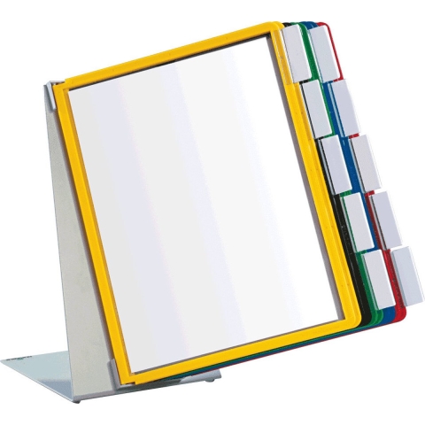 Durable Standaard voor bureaustandaard VARIO® TABLE 10 Rood, Geel, Groen, Blauw, Zwart DIN A4 Aantal meegeleverde displaypanels 10