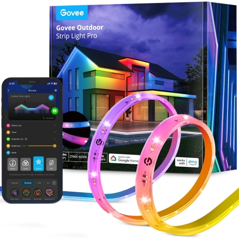 Govee LED Phantasy Outdoor Strip Light 10 Meter H70A13D1 LED-lichtband 36 V 10 m RGB 1 stuk(s)
